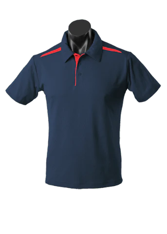 Aussie Pacific Men's Paterson Corporate Polo Shirt 1305 Casual Wear Aussie Pacific Navy/Red S 